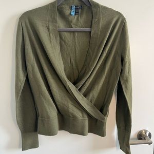 J. Crew Merino Wrap Sweater, Size Medium